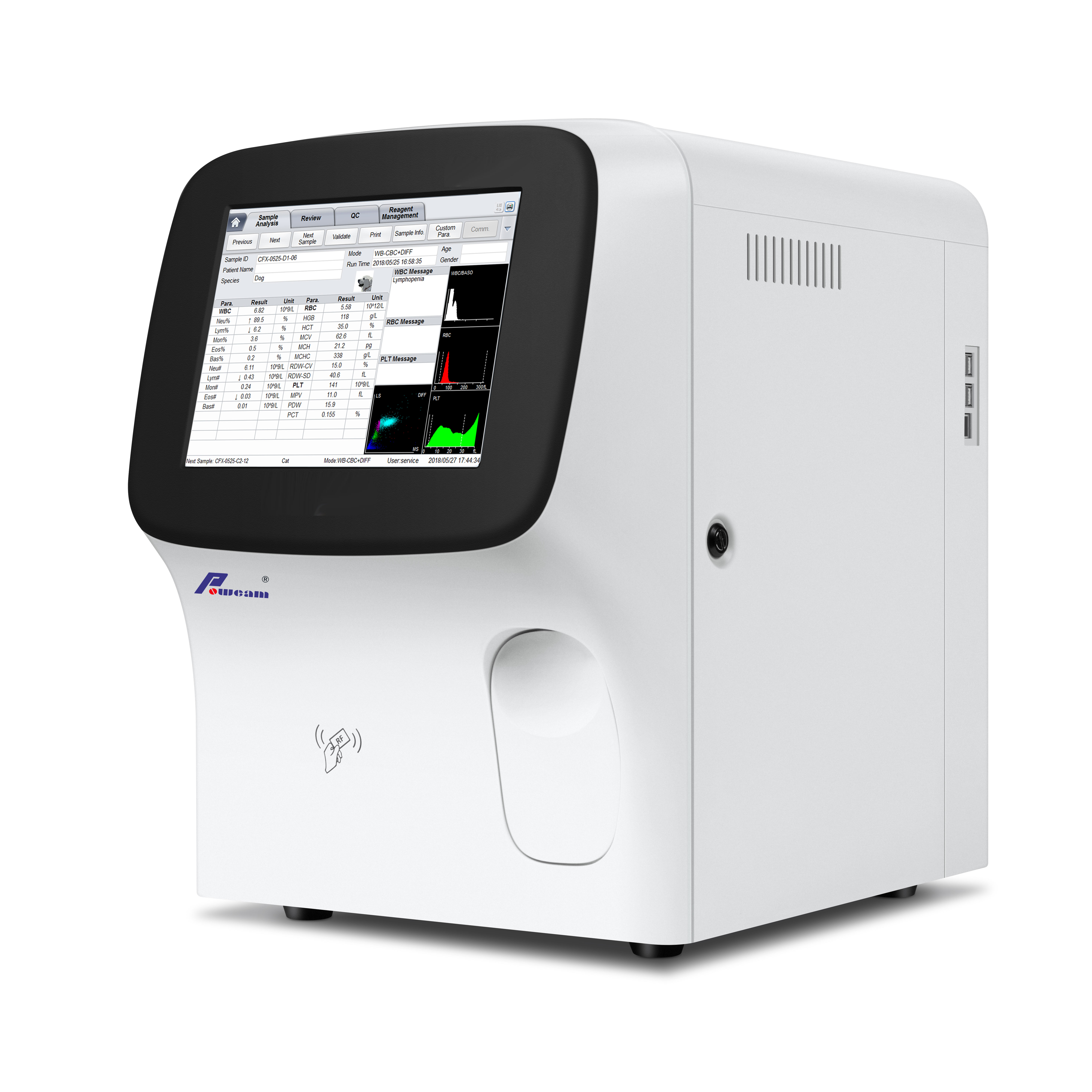 实验室设备5部分自动血细胞计数器血液分析仪
